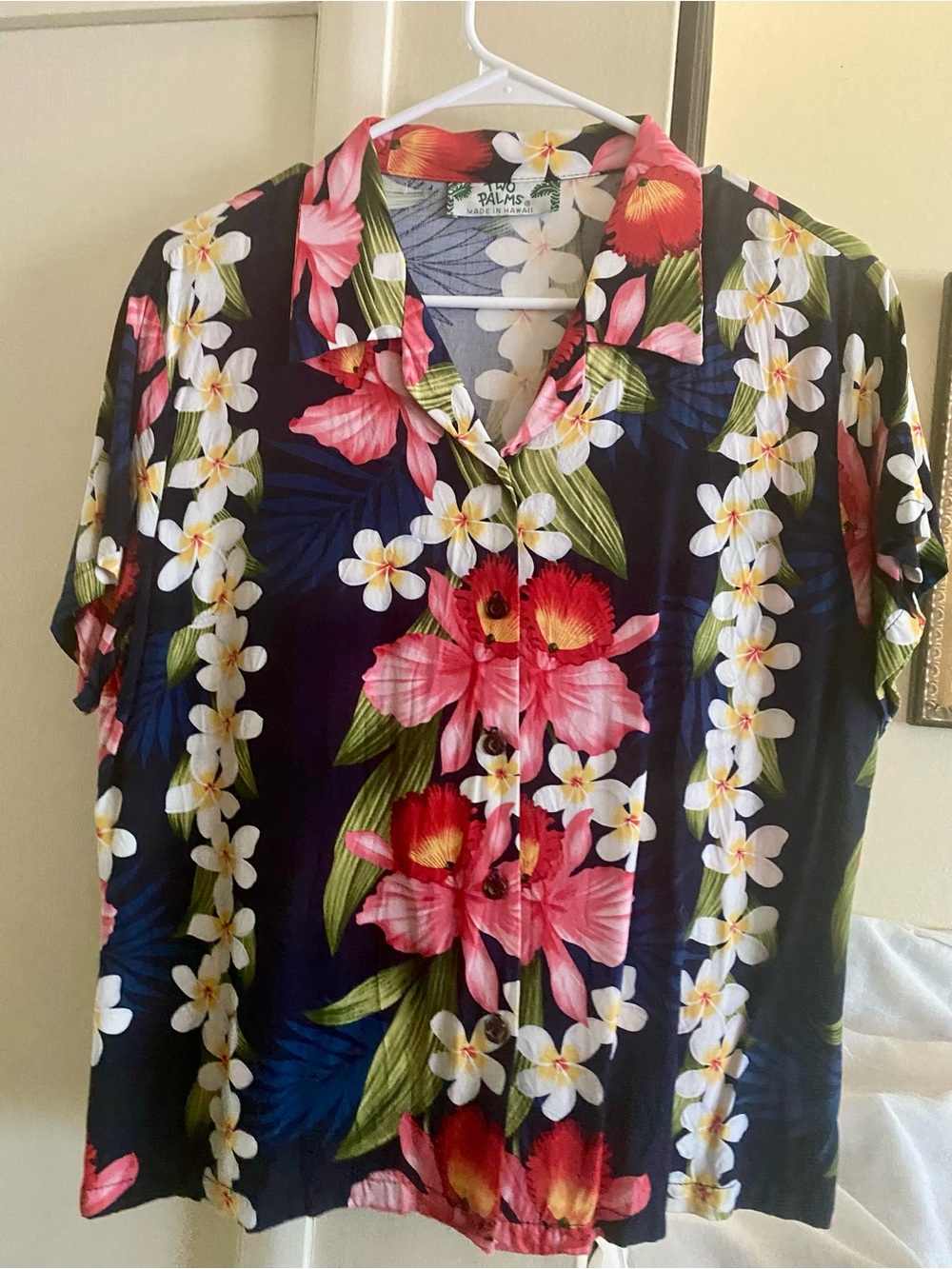Two Palms Navy Hawaiian Shirt